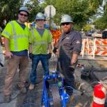 ULC team pauses for a photo while wrapping up camera inspection work in Queens, NY