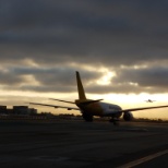 B-777 taxing for Departure to Germany