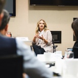 Kendal Stark speaking at Greater Kansas City Community Foundation's October Corporate Giving Network