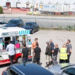 Colleagues are surprised with an ice-cream