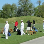 At the driving range