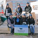 Participating in another Habitat For Humanity Manitoba build day!