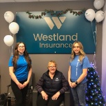 Celebrating their first official day as Westland Insurance.