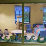 One of the many play rooms for the gates, so they would have a taste of house life.