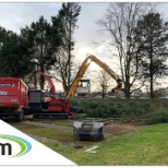 Tree felling, stump grinding and fencing works at University of Bath’s Sulis Club facility.